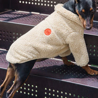HKM-4976573 Lapel Flannelette Cotton Suit for Small and Medium Dogs in Green Khaki