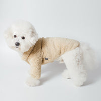 HKM-4976573 Lapel Flannelette Cotton Suit for Small and Medium Dogs in Green Khaki