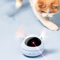 HKM-4976829 Interactive Automatic Laser Cat Toy - Robot Bag - Engaging Play for Cats - Available in White, Pink, and Blue