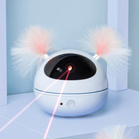 HKM-4976829 Interactive Automatic Laser Cat Toy - Robot Bag - Engaging Play for Cats - Available in White, Pink, and Blue