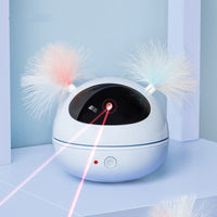 HKM-4976829 Interactive Automatic Laser Cat Toy - Robot Bag - Engaging Play for Cats - Available in White, Pink, and Blue