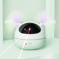 HKM-4976829 Interactive Automatic Laser Cat Toy - Robot Bag - Engaging Play for Cats - Available in White, Pink, and Blue