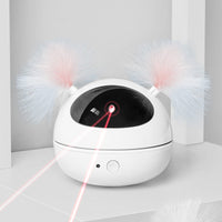 HKM-4976829 Interactive Automatic Laser Cat Toy - Robot Bag - Engaging Play for Cats - Available in White, Pink, and Blue