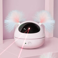 HKM-4976829 Interactive Automatic Laser Cat Toy - Robot Bag - Engaging Play for Cats - Available in White, Pink, and Blue