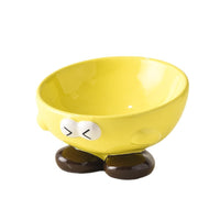 HKM-4977469 Elevated Ceramic Pet Bowl for Cats and Dogs - Ergonomic Design for Comfort and Cervical Spine Support