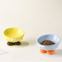 HKM-4977469 Elevated Ceramic Pet Bowl for Cats and Dogs - Ergonomic Design for Comfort and Cervical Spine Support