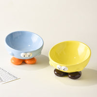 HKM-4977469 Elevated Ceramic Pet Bowl for Cats and Dogs - Ergonomic Design for Comfort and Cervical Spine Support
