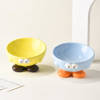 HKM-4977469 Elevated Ceramic Pet Bowl for Cats and Dogs - Ergonomic Design for Comfort and Cervical Spine Support