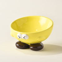 HKM-4977469 Elevated Ceramic Pet Bowl for Cats and Dogs - Ergonomic Design for Comfort and Cervical Spine Support
