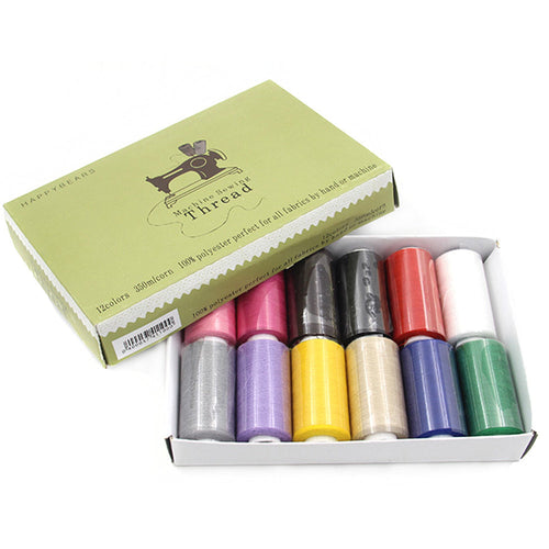 HKM-497747 12-Color Hand Sewing Thread Set – Strong and Durable Polyester for All Fabrics