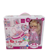 HKM-497747 14-Inch Vinyl Doll Nursing Set with Hand Basket - Realistic Role Play Toy for Kids