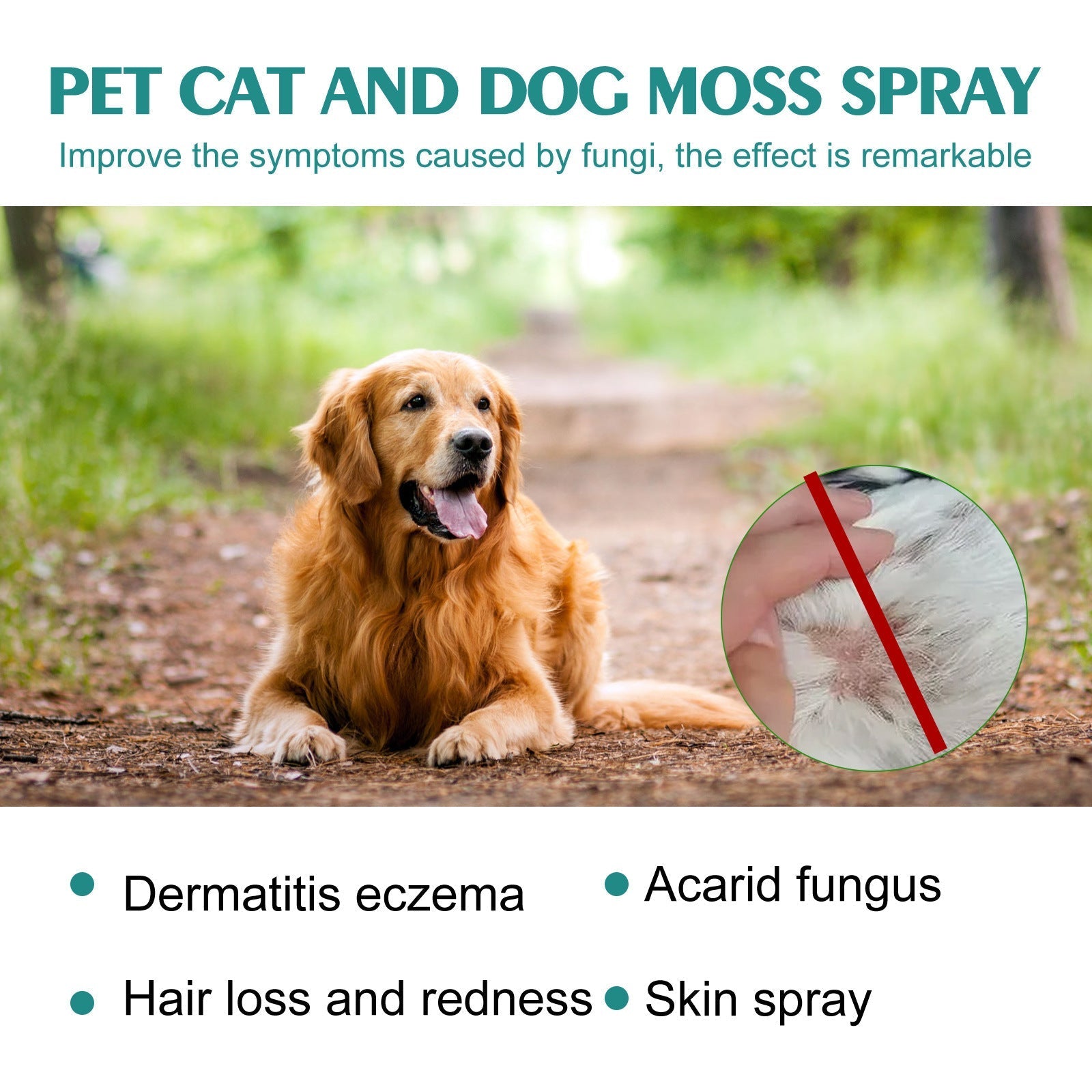 HKM-4977853 Pet Skin Relief Spray for Cats and Dogs - Anti-Itching and Mite Removal, 30ml