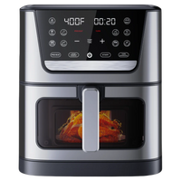 HKM-497811 10L Multi-Functional Oil-Free Air Fryer with Digital Controls for Quick Cooking of Pizza and More