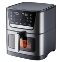 HKM-497811 10L Multi-Functional Oil-Free Air Fryer with Digital Controls for Quick Cooking of Pizza and More