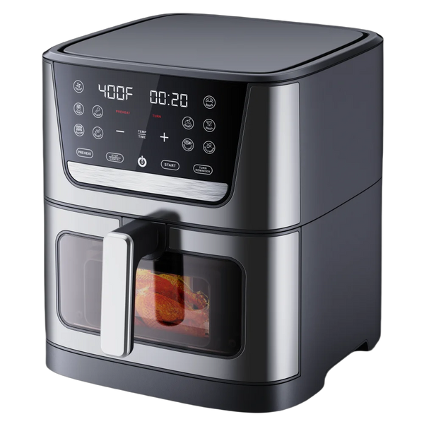 HKM-497811 10L Multi-Functional Oil-Free Air Fryer with Digital Controls for Quick Cooking of Pizza and More