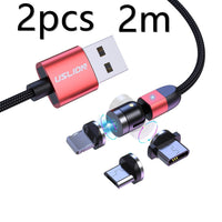HKM-497939 3-in-1 Magnetic Data Cable Compatible with iPhone, Android & Type-C – 1m & 2m Lengths Available