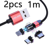 HKM-497939 3-in-1 Magnetic Data Cable Compatible with iPhone, Android & Type-C – 1m & 2m Lengths Available