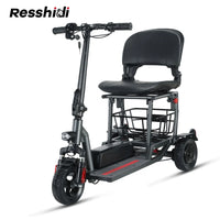 HKM-497939 Lightweight Folding 3-Wheel Electric Mobility Scooter, 20KM Range, 10KM/H Max Speed, Waterproof, Aluminum Alloy