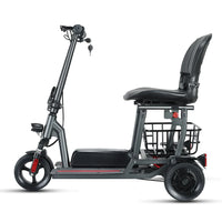 HKM-497939 Lightweight Folding 3-Wheel Electric Mobility Scooter, 20KM Range, 10KM/H Max Speed, Waterproof, Aluminum Alloy