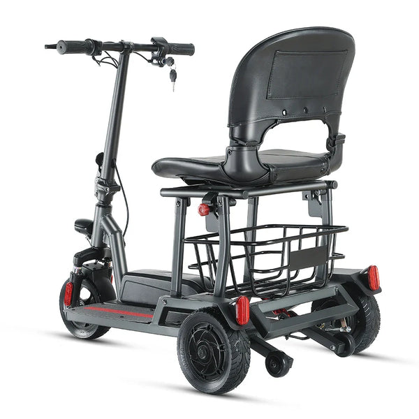 HKM-1497939 Foldable Mobility Scooter 350W Motor 24V 12Ah Battery 12.4 mi Range 6 mph Speed 242.5 lb Capacity, Bluetooth