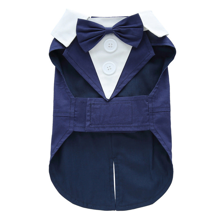 HKM-4980157 Stylish Plain Dog Dress Tuxedo for All Sizes - Comfortable Polyester Material