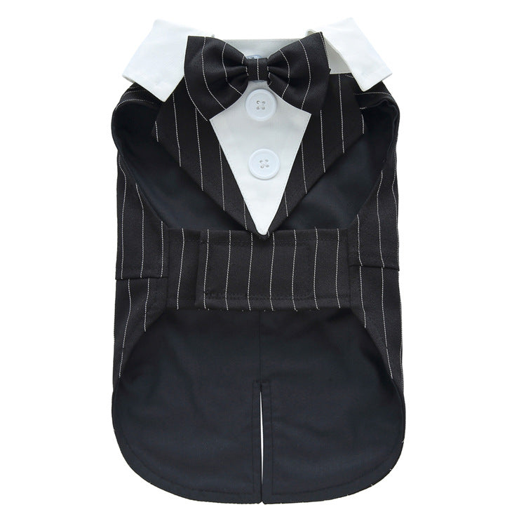 HKM-4980157 Stylish Plain Dog Dress Tuxedo for All Sizes - Comfortable Polyester Material