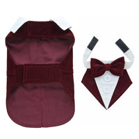 HKM-4980157 Stylish Plain Dog Dress Tuxedo for All Sizes - Comfortable Polyester Material