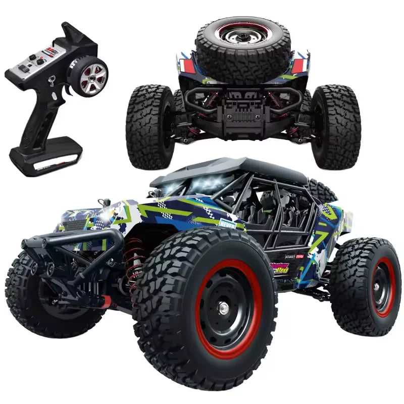 HKM-498067 High-Speed 1/16 Scale 4WD Brushless RC Car with LED Headlights and Remote Control