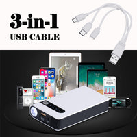 HKM-498131 Portable Car Starter and Mobile Power Battery Charger, 12V Input, 5V Output, Model MVP02262, White, 650g