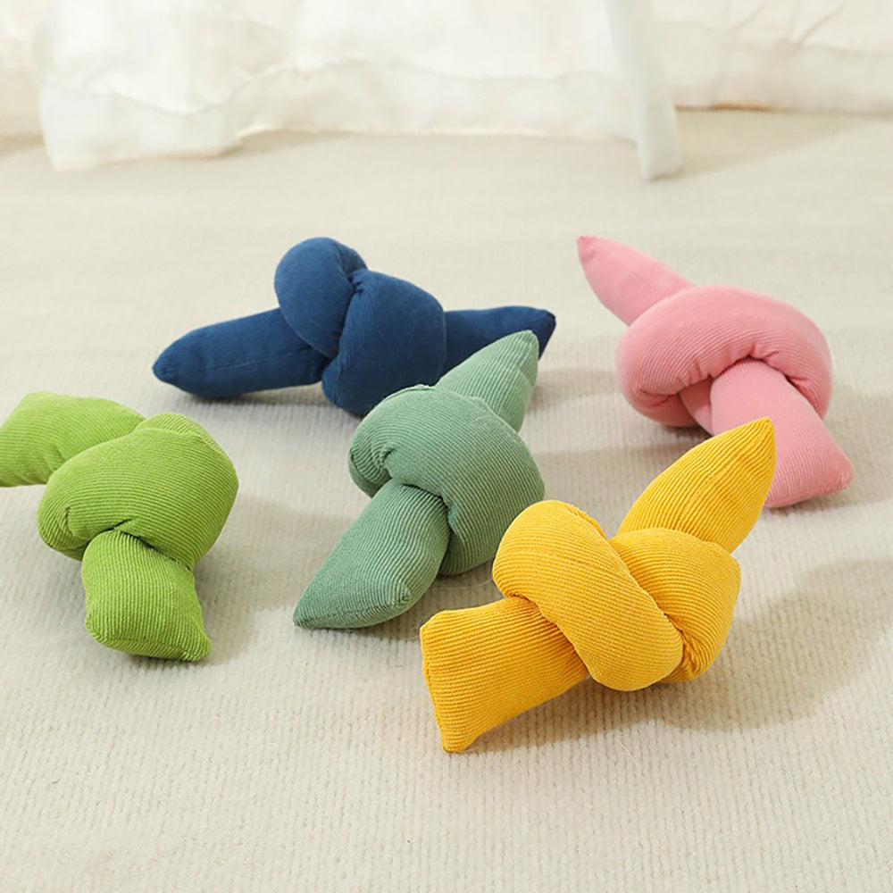 HKM-4983229 Natural Cotton Rope Knot Dog Toy - Interactive Chew & Tug Play for Dogs