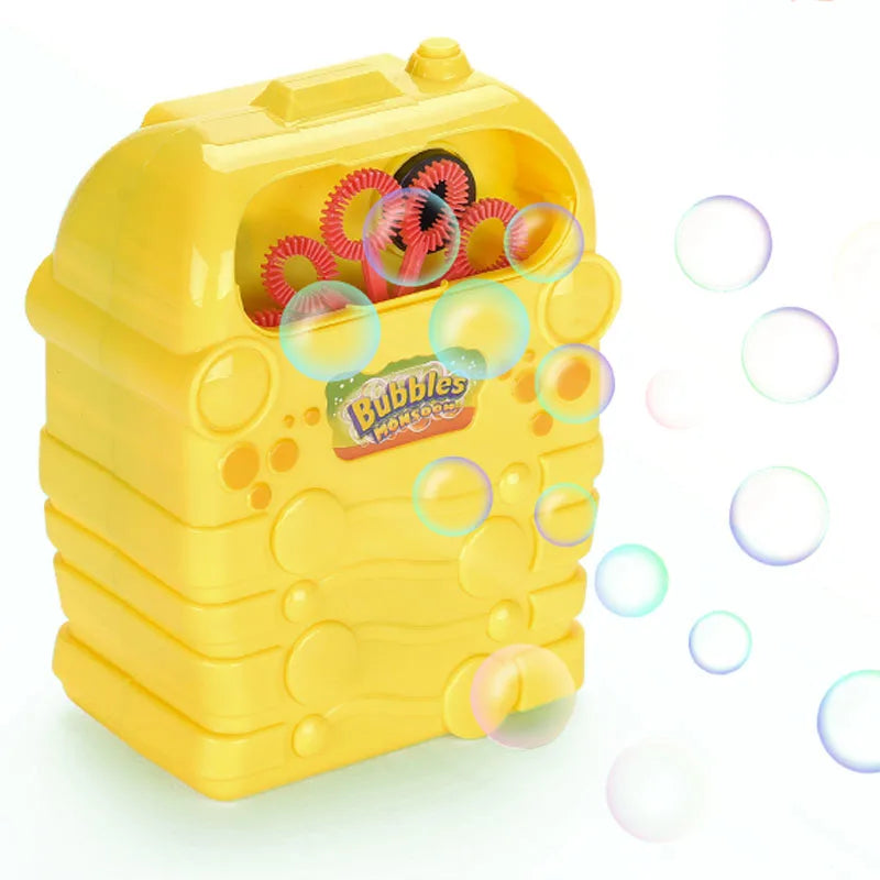 HKM-498323 Automatic Electric Bubble Blower with Mini Fan for Kids - Perfect for Outdoor Fun