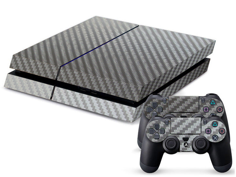 HKM-498387 PS4 Carbon Fiber Skin Sticker with Removable Adhesive and Ventilation Grooves