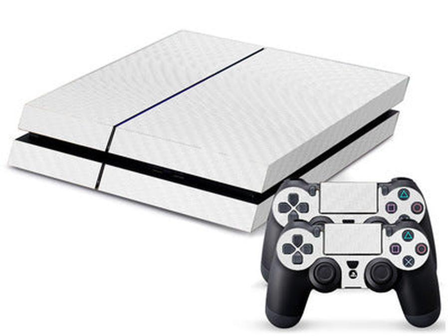 HKM-498387 PS4 Carbon Fiber Skin Sticker with Removable Adhesive and Ventilation Grooves