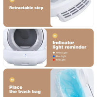 HKM-498515 Eco-Friendly Full-Automatic Cat Litter Box with 65L Capacity and Intelligent One-Button Shoveling Design