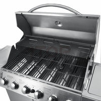 HKM-498579 Heavy Duty Outdoor Charcoal BBQ Grill with Trolley for Commercial Use