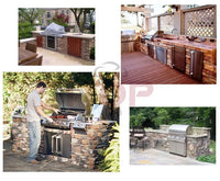 HKM-498579 Heavy Duty Outdoor Charcoal BBQ Grill with Trolley for Commercial Use
