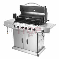HKM-498579 Heavy Duty Outdoor Charcoal BBQ Grill with Trolley for Commercial Use