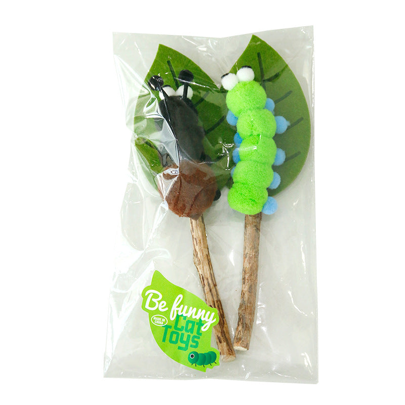HKM-4987325 Insect Ant Suit Cat Toy - Interactive Green Molar Rod for Playtime Fun