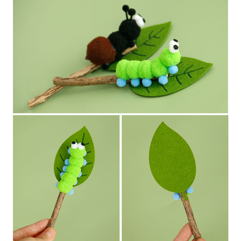 HKM-4987325 Insect Ant Suit Cat Toy - Interactive Green Molar Rod for Playtime Fun