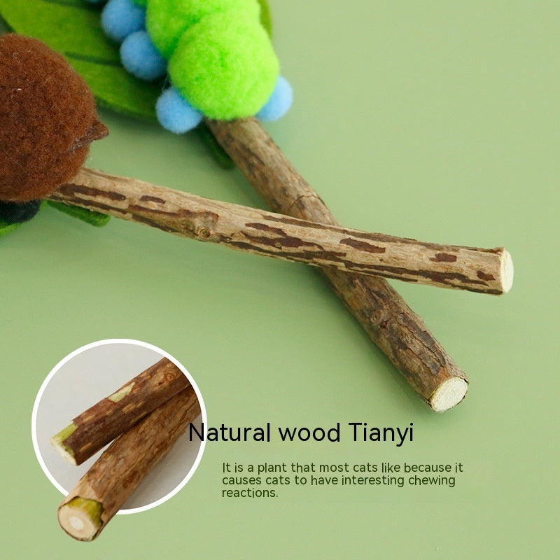 HKM-4987325 Insect Ant Suit Cat Toy - Interactive Green Molar Rod for Playtime Fun