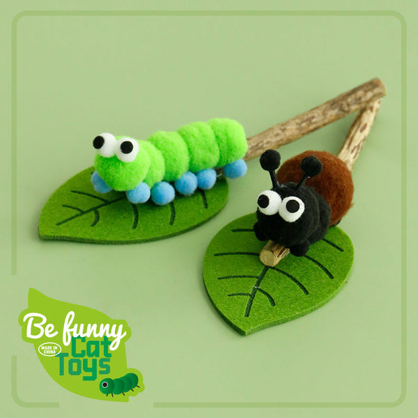 HKM-4987325 Insect Ant Suit Cat Toy - Interactive Green Molar Rod for Playtime Fun