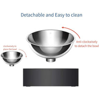 HKM-4987709 Adjustable Elevated Stainless Steel Pet Feeding Bowl with Anti-Slip Design