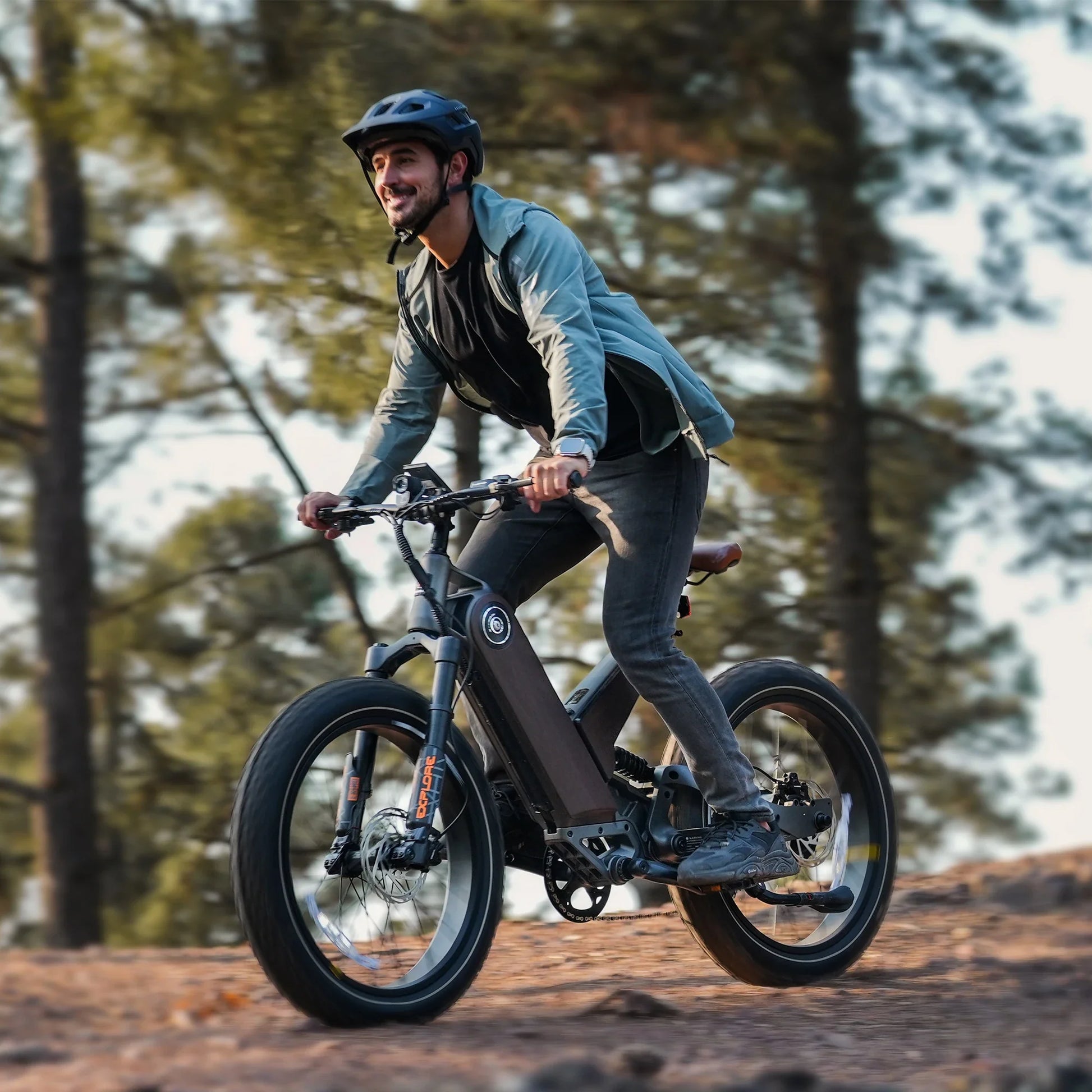 HKM-498771 750W Torque Sensor Electric Fat Tire Bike with 7-Speed Gear and 80-Mile Range