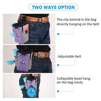 HKM-4987965 Adjustable Portable Pet Training Snack Bag with Multi-Pocket Design and Durable Waterproof Fabric