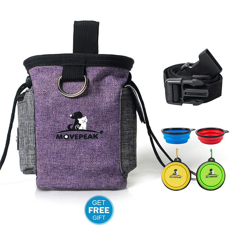 HKM-4987965 Adjustable Portable Pet Training Snack Bag with Multi-Pocket Design and Durable Waterproof Fabric