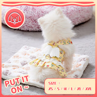 HKM-4988989 Cute Angel Wings Dog Harness Dress and Leash Set for Small Breeds