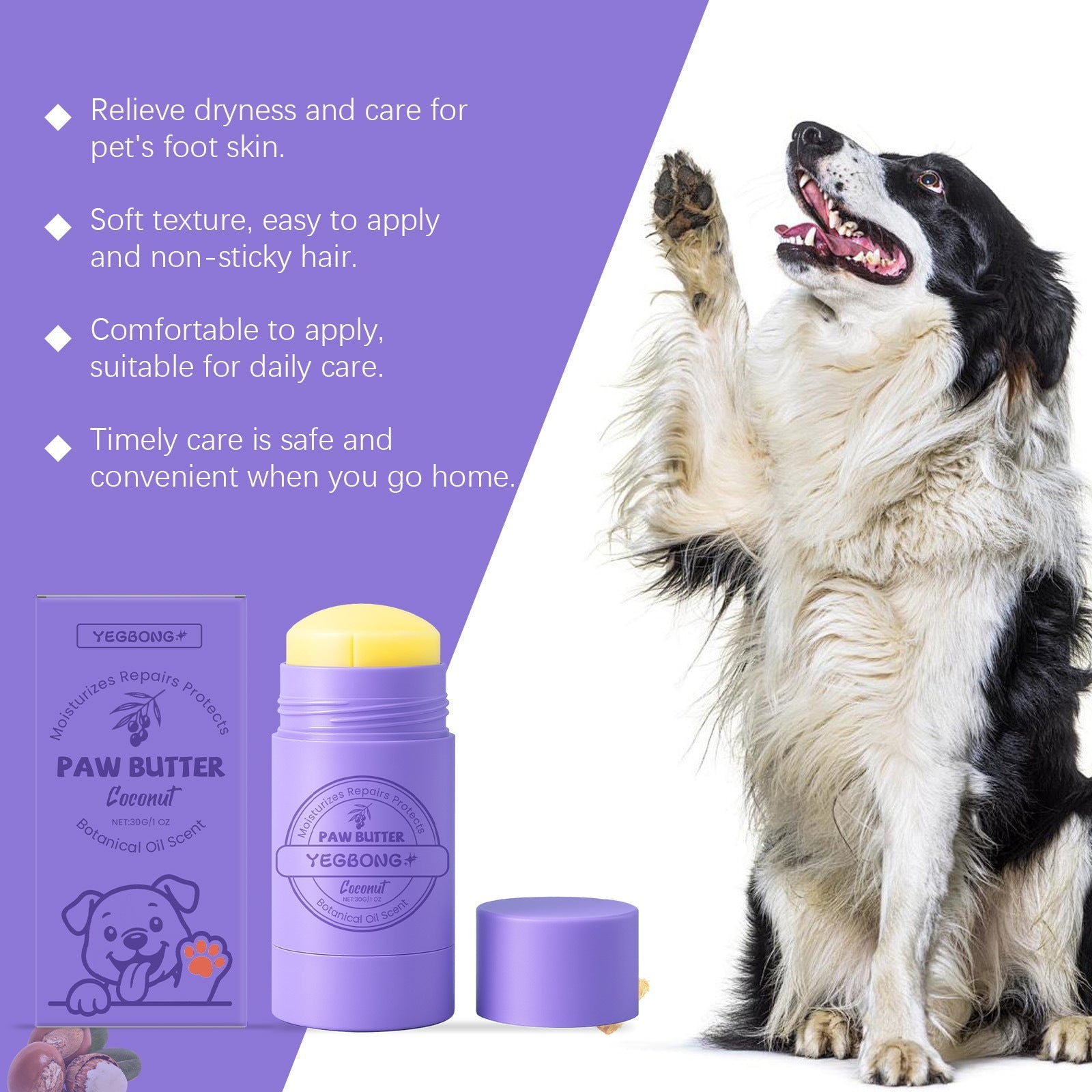 HKM-4989373 Dog Paw Moisturizing Cream for Soothing and Care - 30g