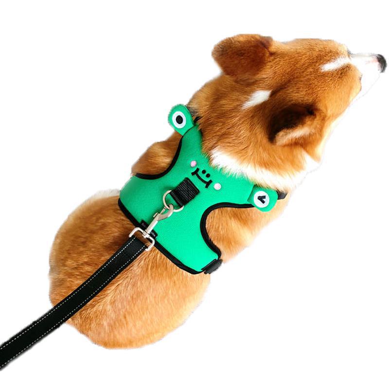 HKM-4990781 Small Dog Vest Harness with Traction Rope for Comfortable Walking, Polyester Material, Various Sizes Available