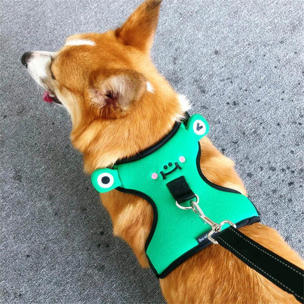 HKM-4990781 Small Dog Vest Harness with Traction Rope for Comfortable Walking, Polyester Material, Various Sizes Available