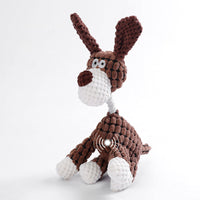 HKM-4991165 Interactive Plush Dog Toy with Squeaker and Teeth Cleaning Features for Small and Large Dogs